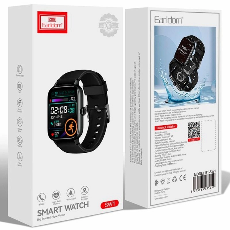 ساعت هوشمند ارلدام مدل sw1 ا EARLDOM ET-SW1 49MM SMART WATCH