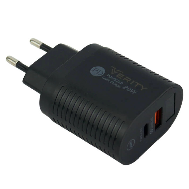 شارژر دیواری وریتی مدل AP-2119 به همراه کابل تبدیل USB-C