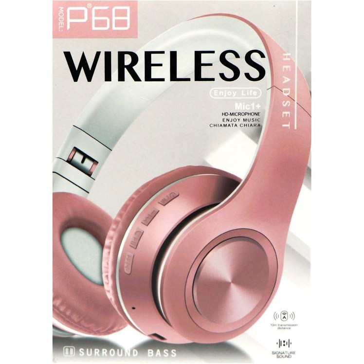 هدفون بی سیم یونیورسال مدل P68 با قابلیت نویز کنسلینگ