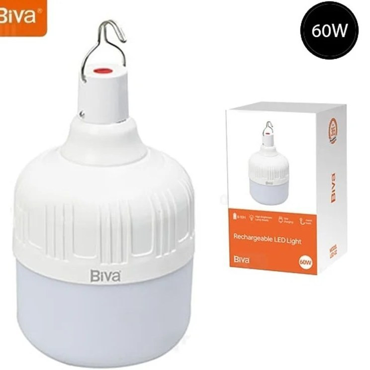 لامپ آویزدار شارژی بیوا مدل LED-02 ظرفیت ۶۰ وات