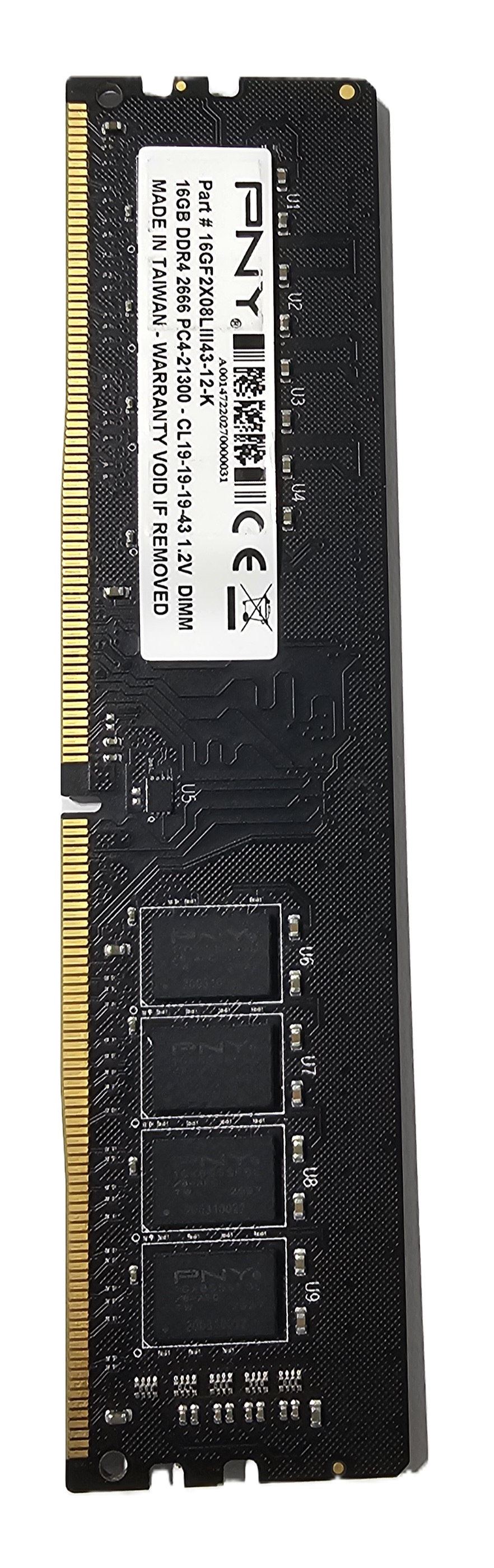 رم کامپیوتر PNY  16G DDR4 2666  PC4-21300 -CL19